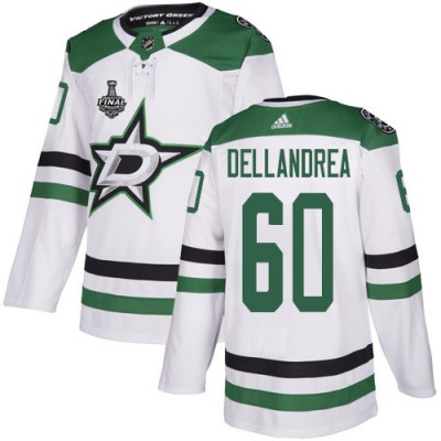 Adidas Dallas Stars #60 Ty Dellandrea White Road Authentic 2020 Stanley Cup Final Stitched NHL Jersey Men's
